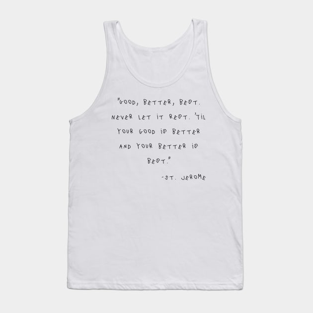 ST Jerome Quote Tank Top by Yethis